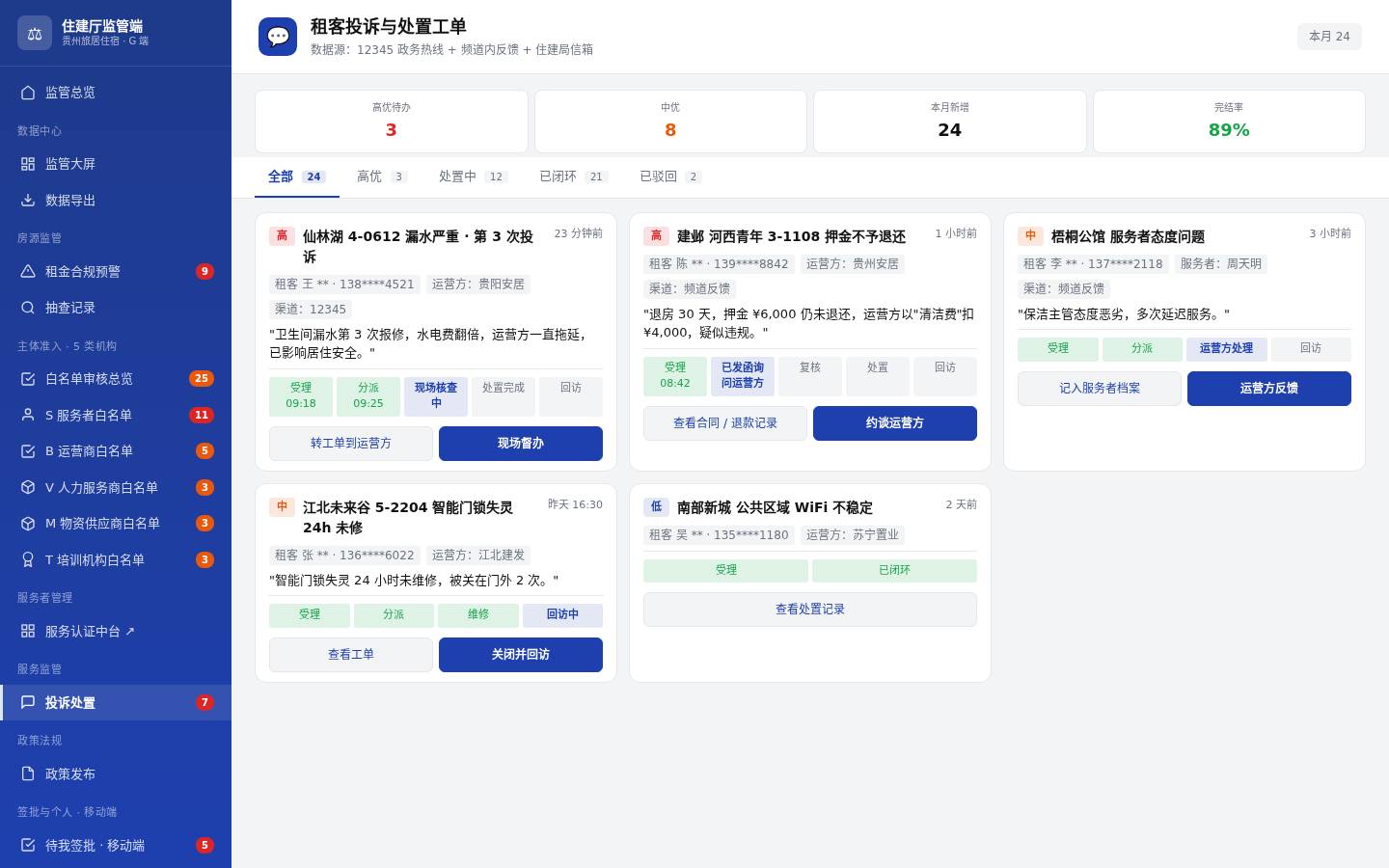 监管投诉原型截图